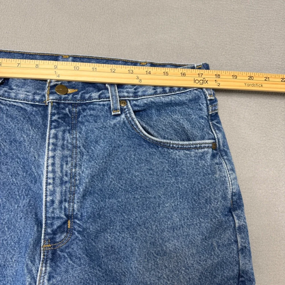 Carhartt Jeans Mens 36x32 Blue Flannel Lined Relaxed Straight Leg Denim B172 DST